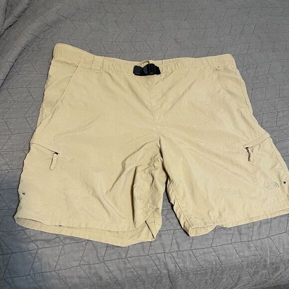 North Face Men's Hiking  Outdoor Trail Shorts‎ Large Belted Pockets w/ Zippers - Picture 1 of 7